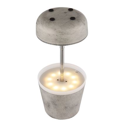 Globo - LED Solar lamp 10xLED/0,06W/3V IP44 grijs