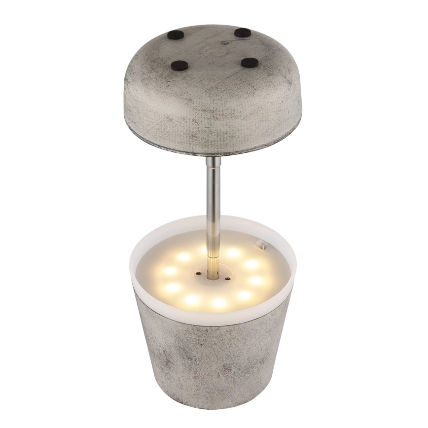 Globo - LED Solar lamp 10xLED/0,06W/3V IP44 grijs
