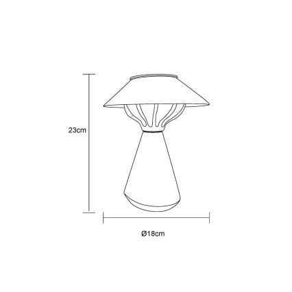 Globo - Lampe solaire 10xLED/0,06W/1,2V IP44 600 mAh noir