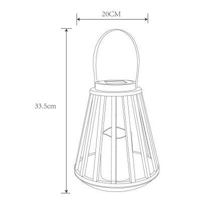 Globo - LED lamp op zonne-energie LED/0,06W/3V 3200K IP44