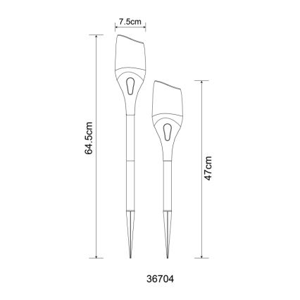 Globo - Lampe solaire LED/2,4W/3V 1600K IP44