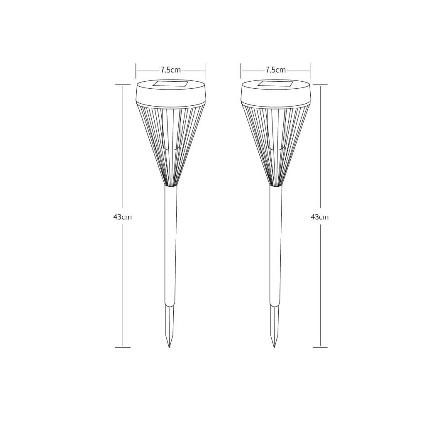 Globo - SET 2x LED Solar lamp LED/0,1W/1,2V IP44 300 mAh