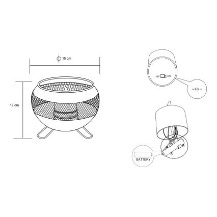 Globo - LED Solar lamp LED/1,2V IP44