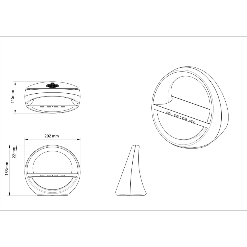 Globo - LED RGB aanraakbare oplaadbare tafellamp met ingebouwde luidspreker LED/3,5W/5V 1800 mAh