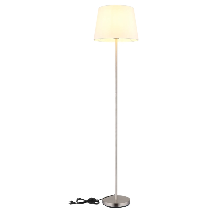 Globo - Lampadaire 1xE27/40W/230V blanc/chrome mat