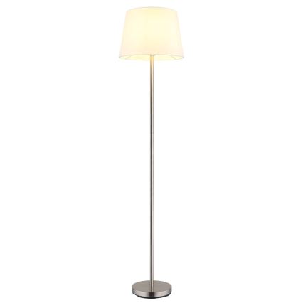 Globo - Vloerlamp 1xE27/40W/230V wit/mat chroom