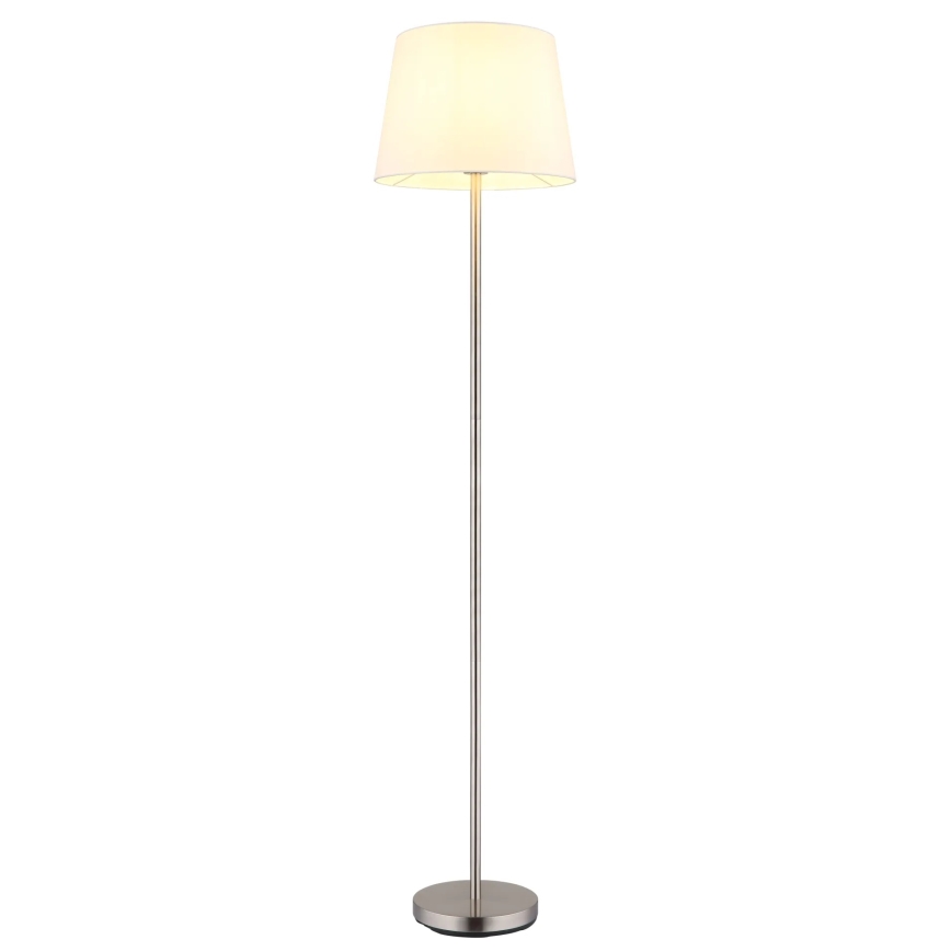 Globo - Vloerlamp 1xE27/40W/230V wit/mat chroom