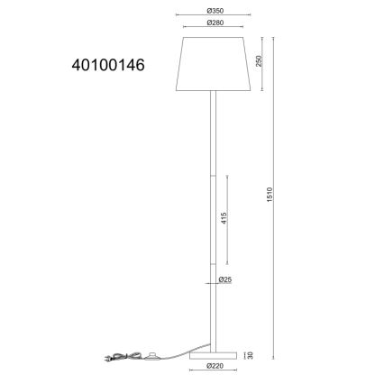 Globo - Staande lamp 1xE27/40W/230V