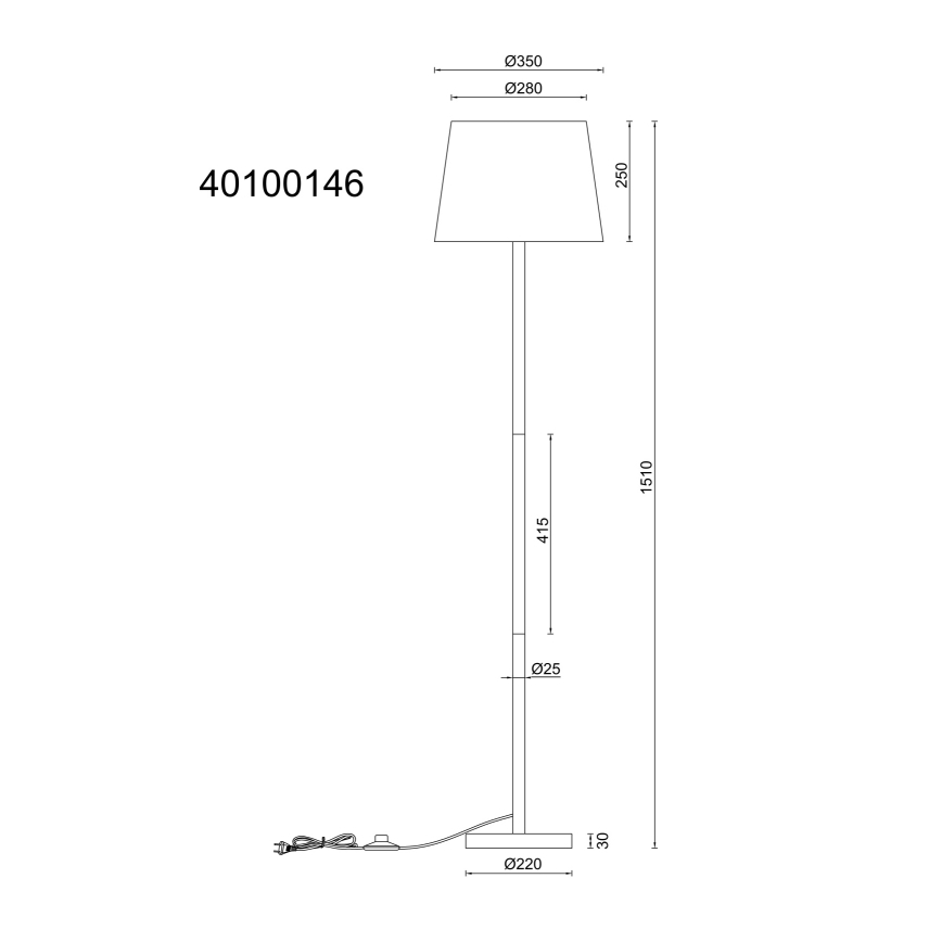 Globo - Staande lamp 1xE27/40W/230V