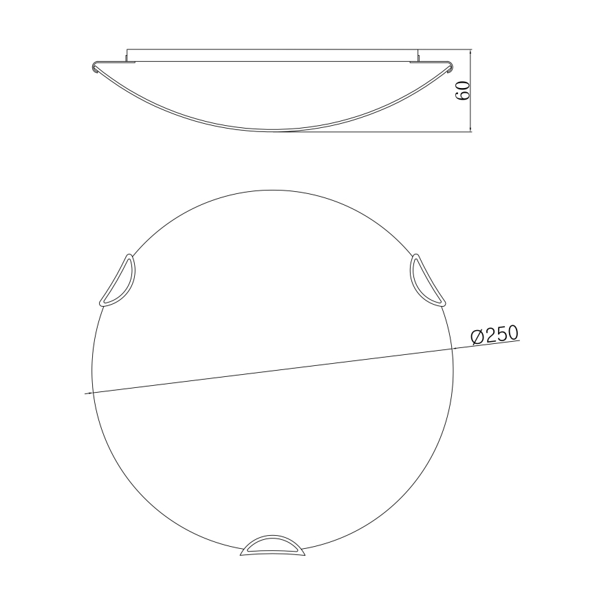 Globo 40402-1 - Plafonnier CALIMERO I 1xE27/60W/230V