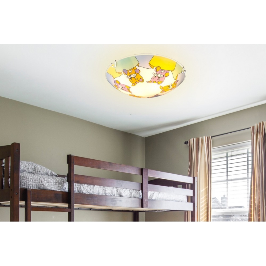 Globo - Plafondlamp kinderkamer 2xE27ILLU/60W/230V