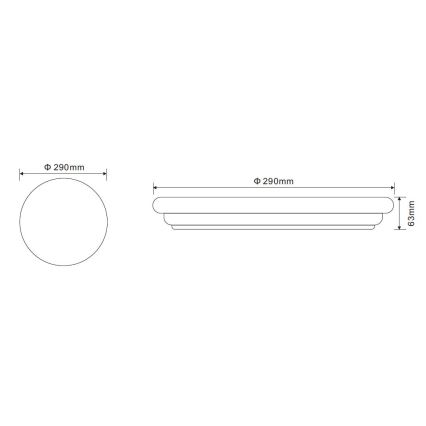 Globo - LED plafondlamp LED/20W/230V