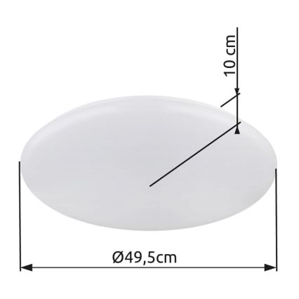 Globo - LED Plafondlamp LED/24W/230V diameter 49,5 cm wit