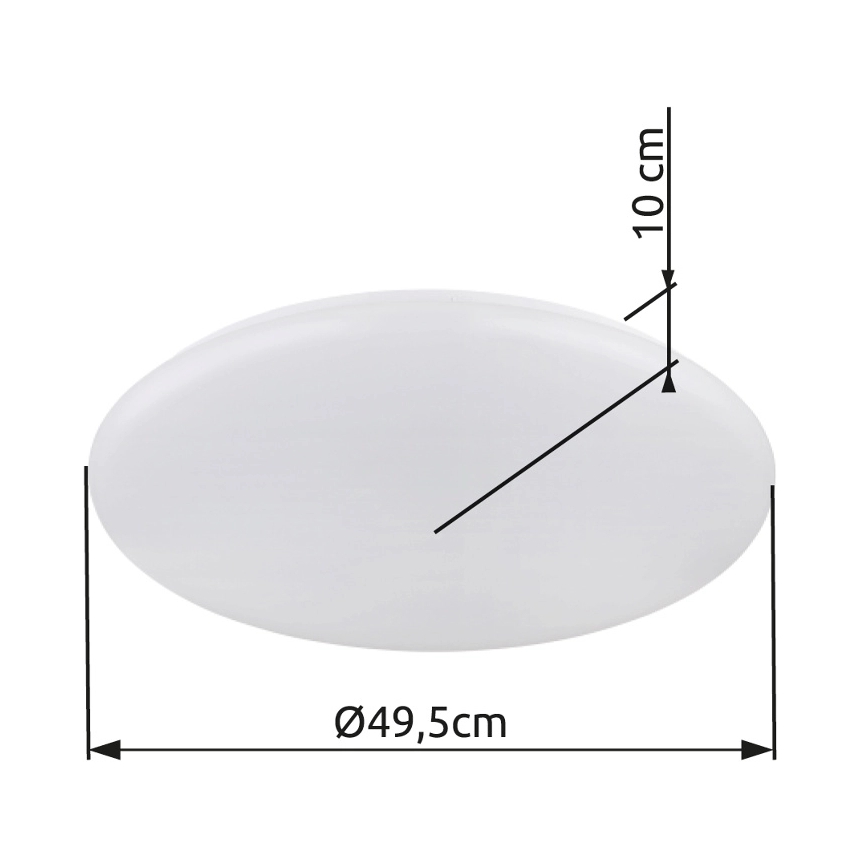 Globo - LED Plafondlamp LED/24W/230V diameter 49,5 cm wit