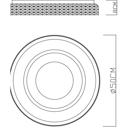Globo - LED dimbare plafondlamp LED/52W/230V 2700-6000K + afstandsbediening
