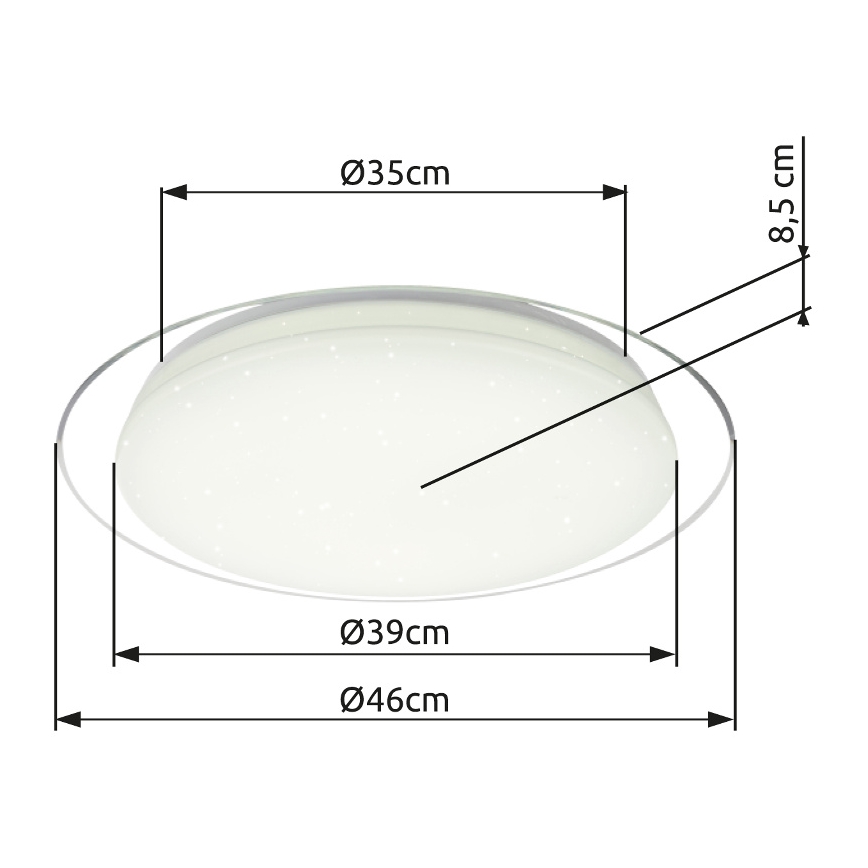 Globo - LED dimbare plafondlamp LED/30W/230V 3000-6500K + afstandsbediening