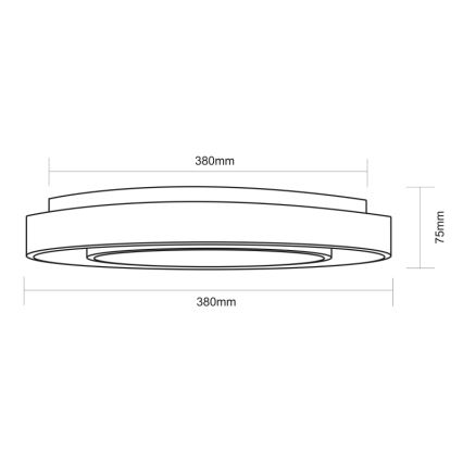 Globo - RGBW dimbare plafondlamp LED/24W/230V 3000-6500K+ afstandsbediening