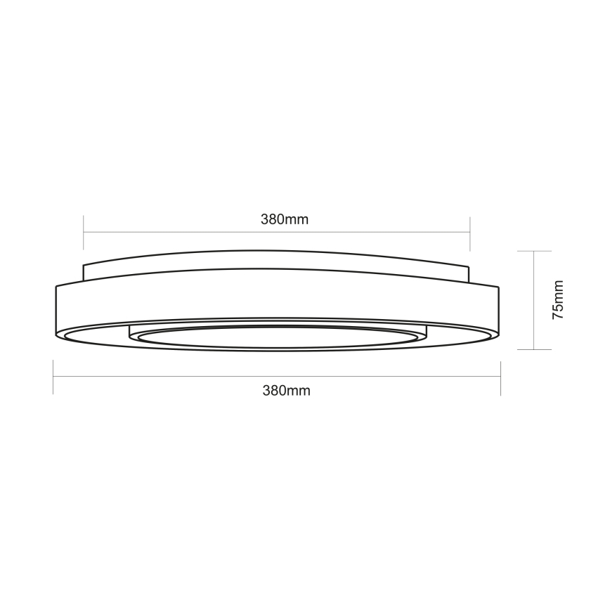 Globo - RGBW dimbare plafondlamp LED/24W/230V 3000-6500K+ afstandsbediening