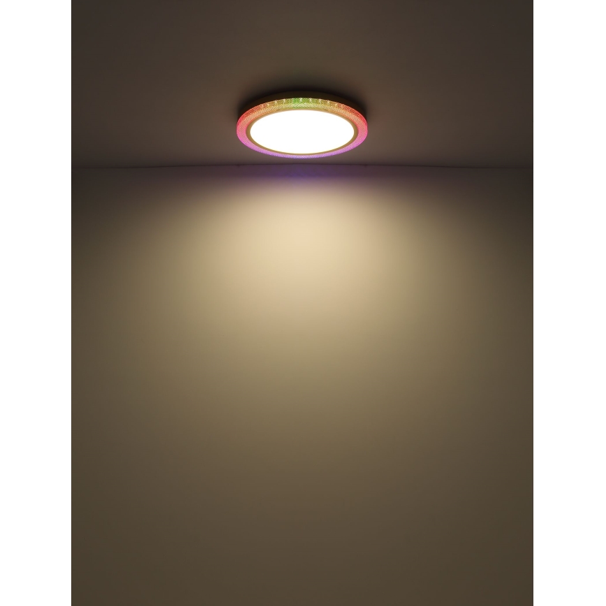 Globo - RGBW dimbare plafondlamp LED/20W/230V 2700-6500K + afstandsbediening