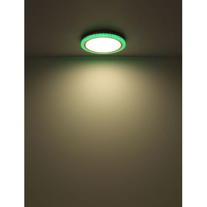 Globo - RGBW dimbare plafondlamp LED/20W/230V 2700-6500K + afstandsbediening