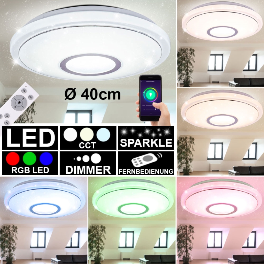 Globo - LED RGBW dimbare plafondlamp LED/16W/230V 2700-6500K WiFi Tuya + afstandsbediening