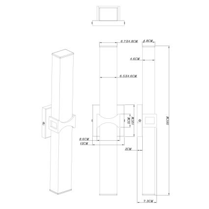 Globo - Applique murale de salle de bain LED LED/24W/23V IP44