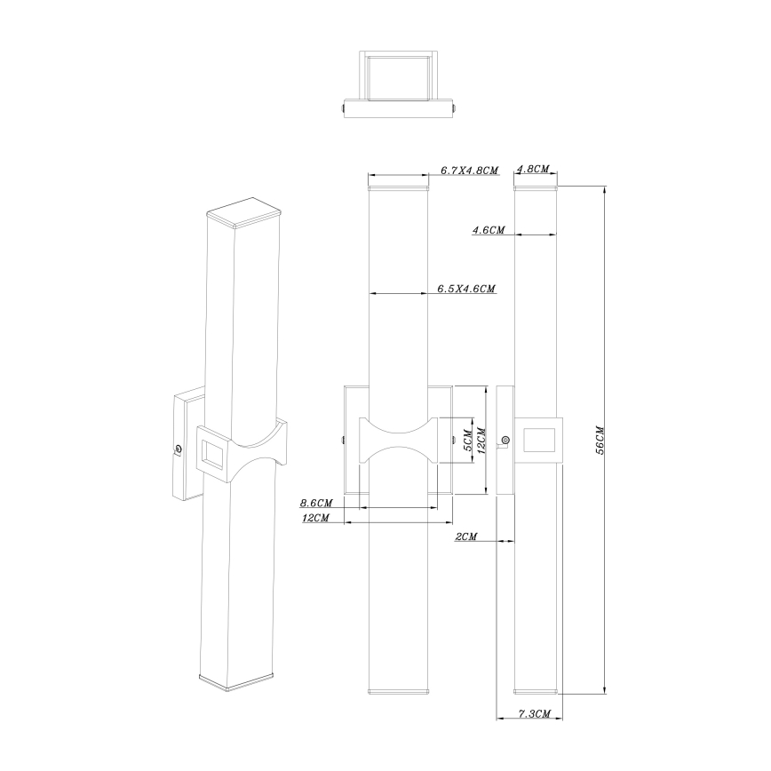 Globo - Applique murale de salle de bain LED LED/24W/23V IP44