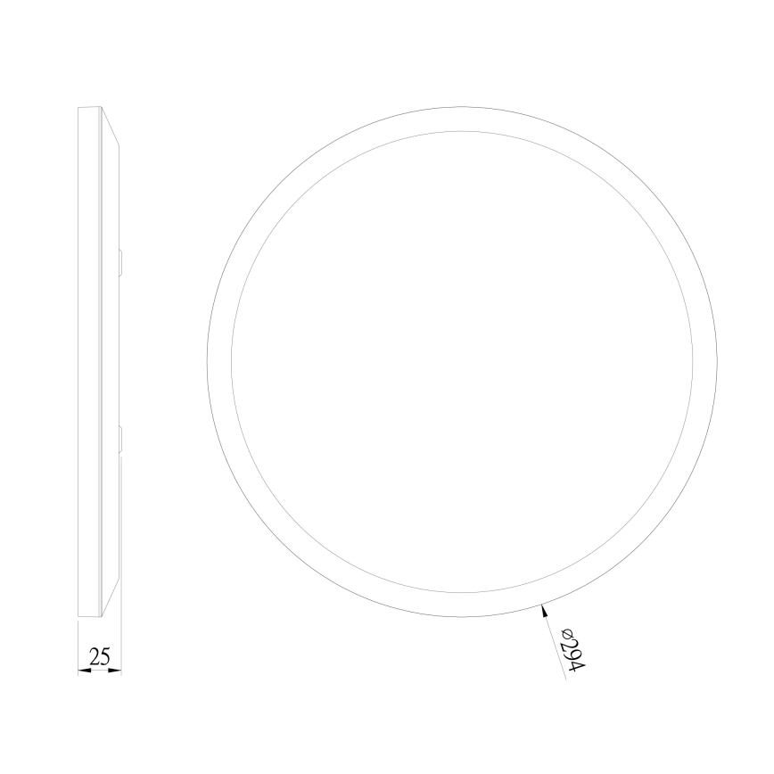 Globo - LED Dimbare badkamer plafondverlichting LED/18W/230V diameter 29,4 cm IP44 zwart