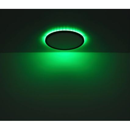 Globo - LED RGB Dimbare badkamer plafondlamp LED/18W/230V 3000-6000K + afstandsbediening IP44 zwart