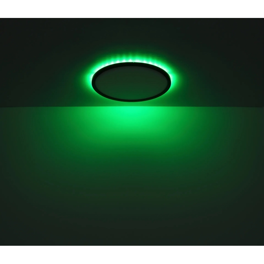 Globo - LED RGB Dimbare badkamer plafondlamp LED/18W/230V 3000-6000K + afstandsbediening IP44 zwart