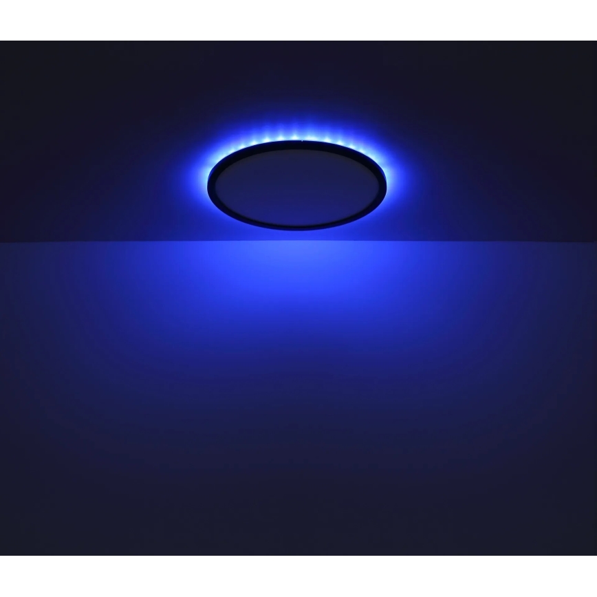 Globo - LED RGB Dimbare badkamer plafondlamp LED/18W/230V 3000-6000K + afstandsbediening IP44 zwart