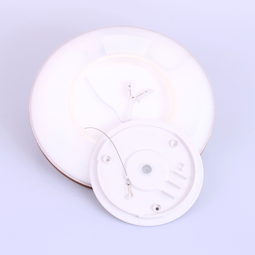 Globo - LED Dimbare badkamer plafondverlichting LED/18W/230V diameter 29,4 cm IP44 bruin