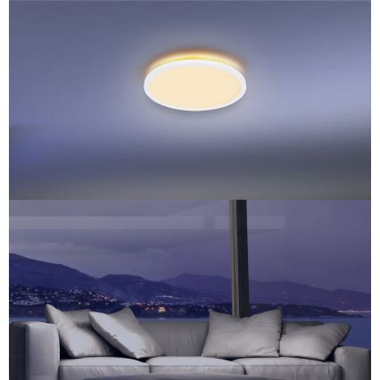 Globo - Plafonnier à intensité variable LED salle de bain LED/24W/230V d. 42 cm IP44 blanc