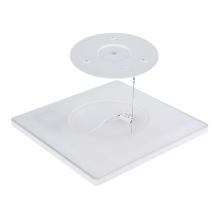 Globo - Plafonnier à intensité variable LED salle de bain LED/18W/230V 29,4x29,4 cm IP44 blanc