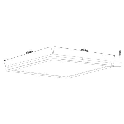 Globo - LED Dimbare badkamer plafondverlichting LED/24W/230V 42x42 cm IP44 wit