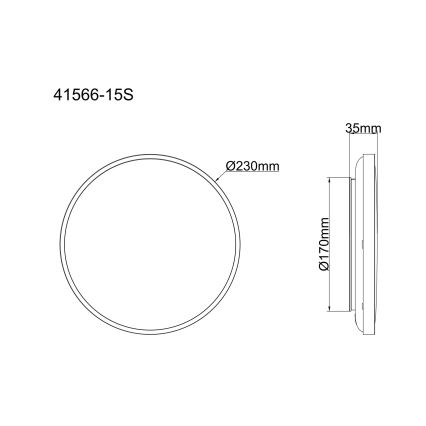 Globo - LED plafondlamp LED/15W/230V 4000K diameter 23 cm zwart