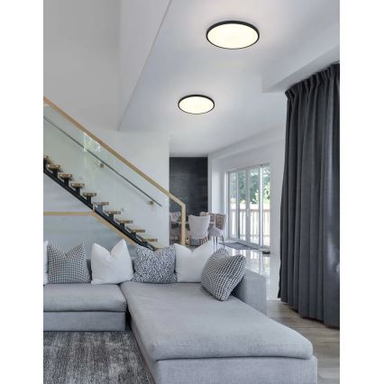 Globo - Plafonnier LED 20 W/230 V 4000 K Ø 30 cm noir