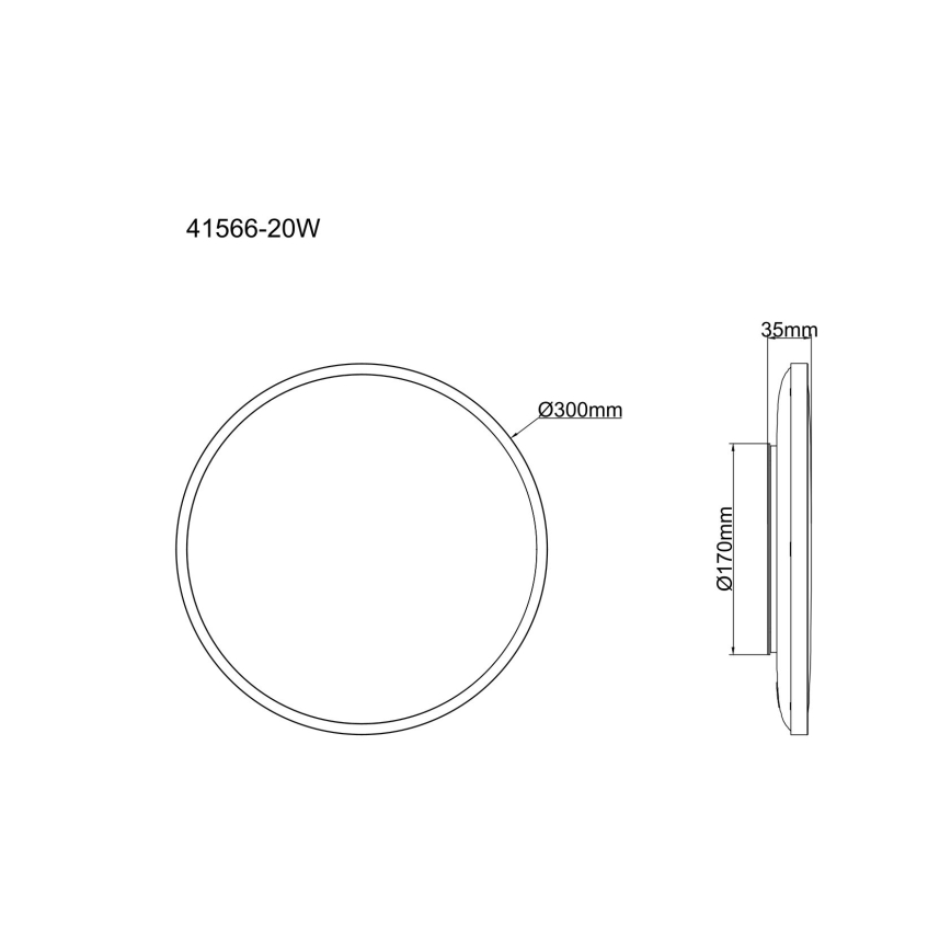 Globo - LED plafondlamp LED/20W/230V 4000K Ø 30 cm wit