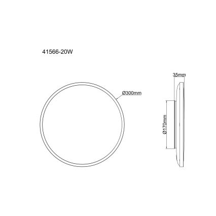 Globo - Plafonnier LED/20W/230V 4000K, diam. 30 cm, blanc