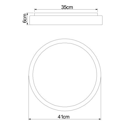 Globo - Plafonnier à intensité variable LED/18W/230V 2700-6500K + télécommande