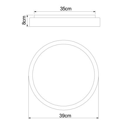 Globo - Dimbare LED plafondlamp LED/18W/230V + afstandsbediening