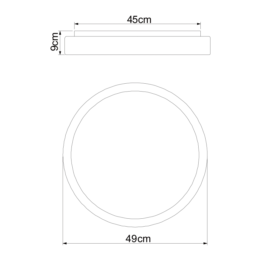 Globo - LED dimbare plafondlamp LED/24W/230V + afstandsbediening