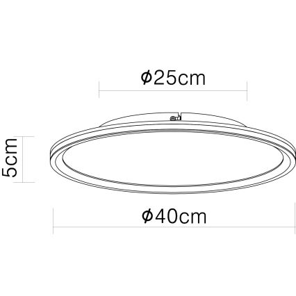 Globo - LED Plafondlamp LED/39W/230V diameter 40 cm