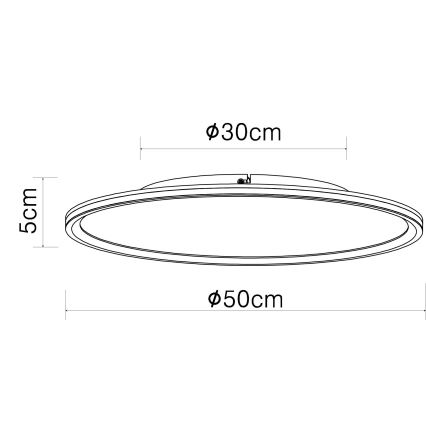 Globo - LED Plafondlamp LED/58W/230V diameter 50 cm