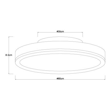 Globo - Dimbare LED-plafondlamp LED/40W/230V 2700-6500K Ø 60 cm + afstandsbediening