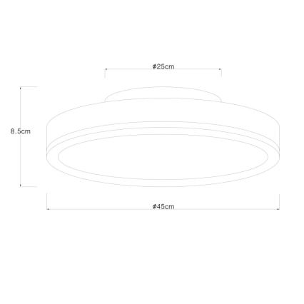 Globo - Dimbare LED-plafondlamp LED/24W/230V 2700-6500K Ø 45 cm