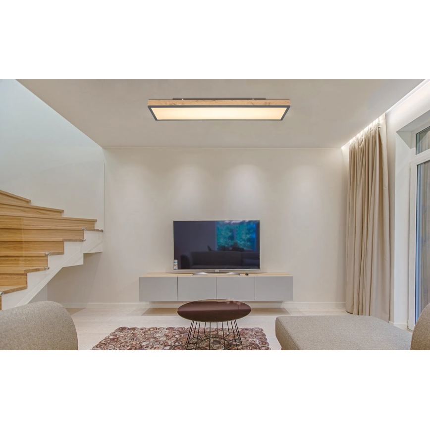 Globo - Plafonnier LED dimmable LED/36W/230V 2700-6500K marron/gris + télécommande