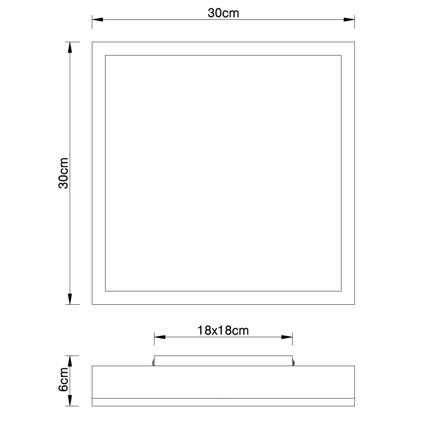 Globo - Plafonnier LED LED/12W/230V 30x30 cm marron