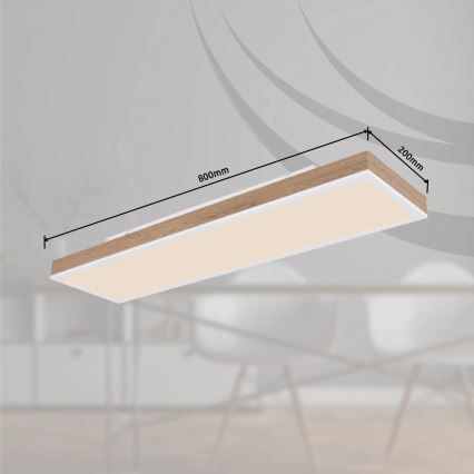 Globo - Plafonnier LED dimmable 24 W/230 V 2700–6500 K 20×80 cm avec télécommande