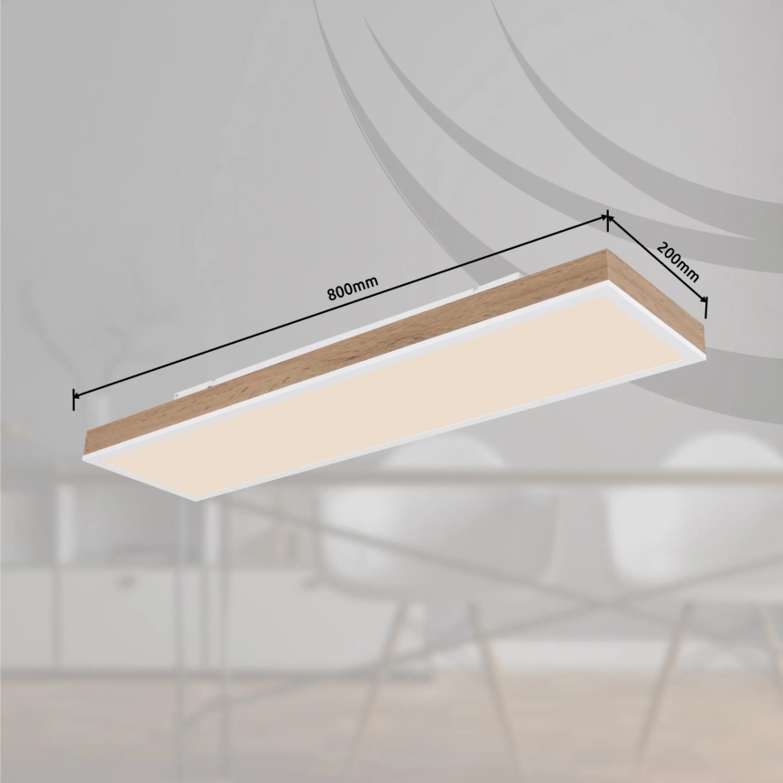 Globo - Plafonnier LED dimmable 24 W/230 V 2700–6500 K 20×80 cm avec télécommande